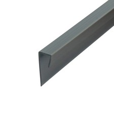 Outwater Plastic J Channel Fits Material 1/4 Inch Thick Silver PVC Cap Moulding