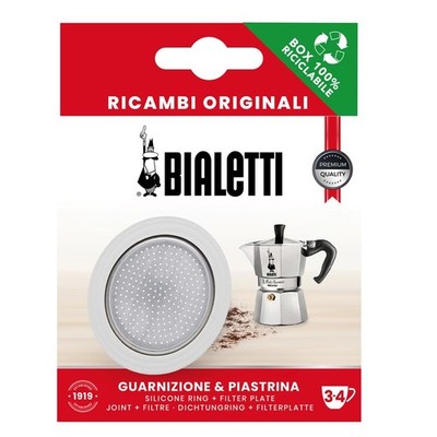 Bialetti 1 Dichtung S. 1 Filtersieb für Moka Induktion 4 Tassen/ Brikka 2 Tassen