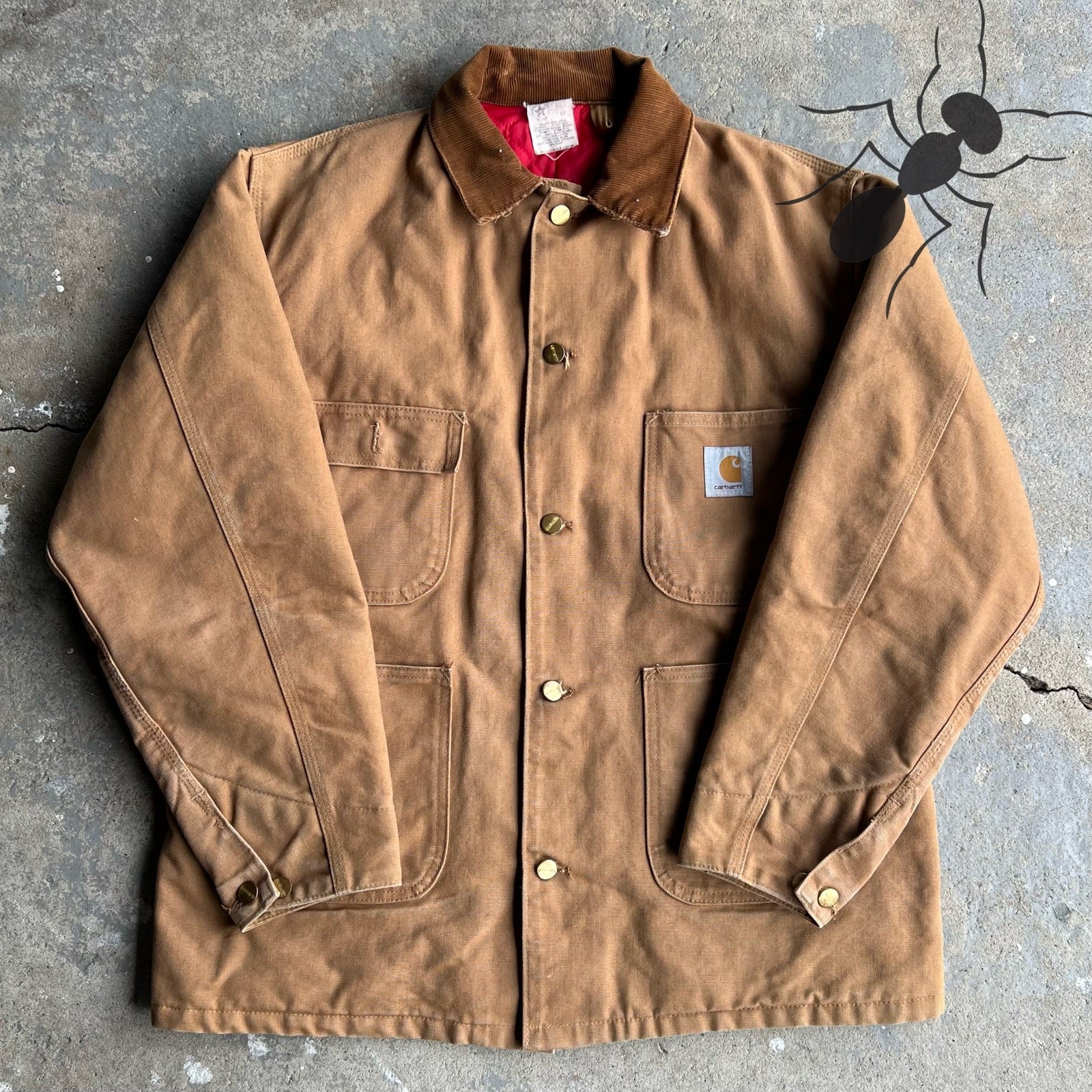 Vintage Y2K Carhartt brown chore coat work wear jacket