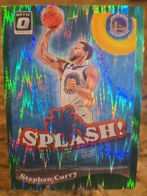 Stephen Curry [Green Shock] #8 2023 Donruss Optic Splash