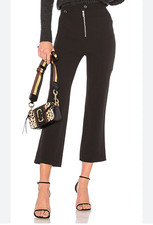 Cinq A Sept Harlow Black High Rise Cropped Flare Trousers Dress Pants Sz 8 NWT