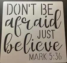 Religious Faith Christian Reusable Stencil 8 x 8