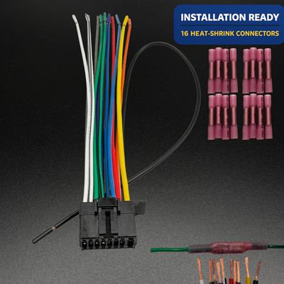 NEW WIRE HARNESS FOR JVC KW-R950BTS KWR950BTS Car Receiver Kit With Connectors