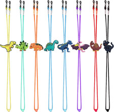 8 PCS Kids Glasses Strap Adjustable Dinosaur Anti-Slip Eyeglass Straps