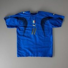 Vintage Italy Home Jersey XL Blue 2006 World Cup Soccer Gilardino Sportswear