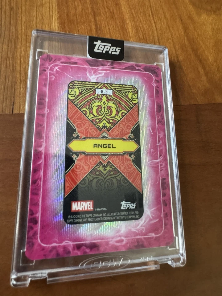 2025 Topps Marvel Mint H-5 ANGEL Gambit's Deck Playing Card /99 Encased - Image 4 of 4