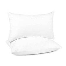 puredown  Lumbar Pillow Inserts 12 x 20 Pack of 2, White , 12x20 Inch, White