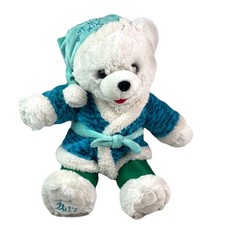 Dan Dee Snowflake Teddy 2017 Christmas White Bear Plush Teal Holiday Stuffed Toy