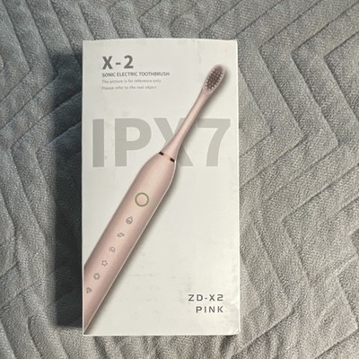 X-2 Sonic Electric Toothbrush IPX7 Waterproof Pink 4 Speeds DuPont ZD-X2