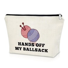 Sazuwu Knitter's Gift Makeup Bag Knitting Lover for Women Multicolor