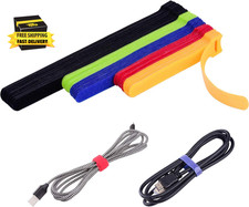 60 Pcs Reusable Fastening Cable Ties with Hook and Loop, Multi-Purpose Cable Str