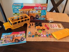 Playmobil City Life 71094 US School Bus Toy Bus with Flashing Lights