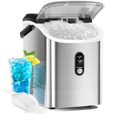 Antarctic Star Nugget Countertop Ice Maker with Soft Chewable Ice, 34Lbs/24H, Pe