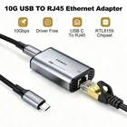 10Gbps Realtek RTL8159 Ethernet Adapter USB3.2 Type-C RJ45 Network Dongle Card