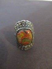 Vintage Native American sterling silver ring, size 6 Marked 2B Sterling