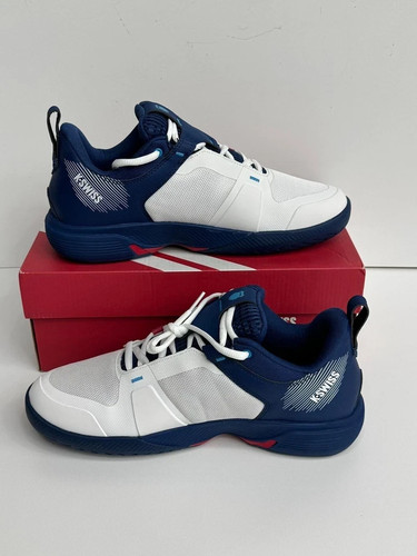NEW K SWISS Men’s Ultrashot Team Tennis Court Shoe, Navy/White/Red, - Picture 5 of 9
