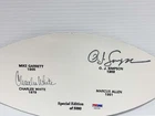 O.J. SIMPSON CHARLES WHITE AUTO SIGNED AUTOGRAPHED FOOTBALL PANEL PSA/DNA /5000