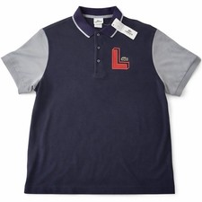Lacoste Live Polo Shirt Mens XXL Varsity Patch L Crocodile NWT PH1058