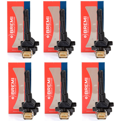 6x BREMI Zündspule für BMW 3er E36 320i 325i M3 3.0 5er E34 520i 525i M50 S50