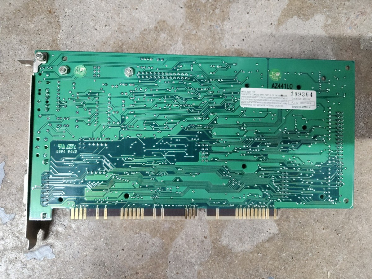Vintage 1992 Creative Labs Sound Blaster SB16 SCSI CT1740 16-bit