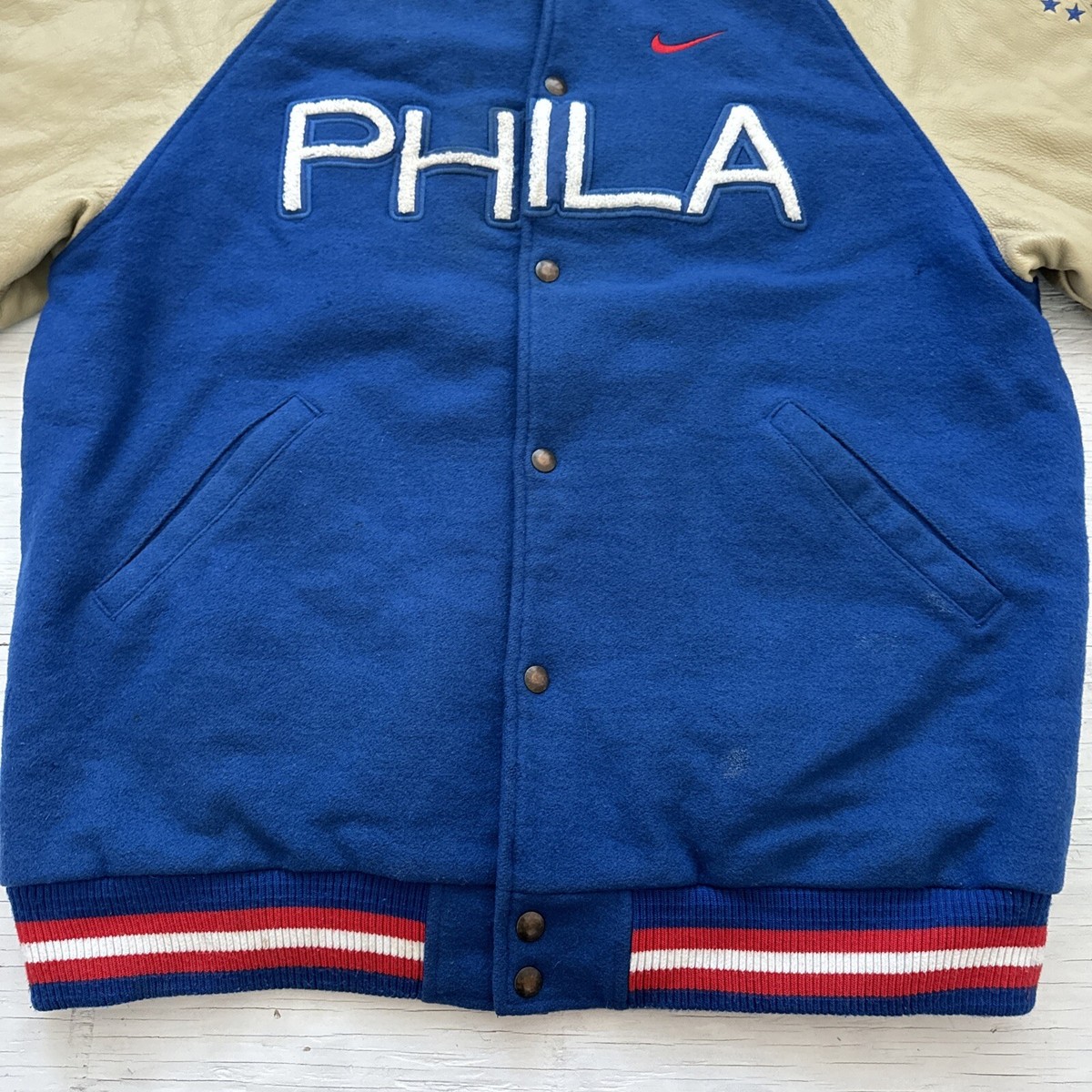 Vintage 90s Nike NBA Philadelphia 76ers Sixers Leather Vintage 90s Nike NBA Philadelphia 76ers Sixers Leather
