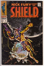 Nick Fury, Agent of SHIELD #6, Marvel Comics 1968 FN 6.0 Great Steranko Cover!