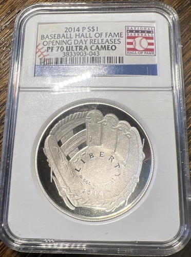 2014 P $1 Baseball Hall of Fame Silver Dollar NGC PF 70 OPENING DAY RELEASE