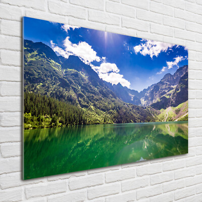 Wandbild aus Plexiglas  Druck auf Acryl 100x70 Landschaften Berg See Tatra