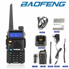 Baofeng LCD Dual Band UHF VHF Walkie Talkie Ham Two Way Radio + Earpiece