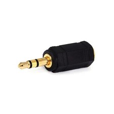 Monoprice 7126 3.5mm TRS Stereo Plug to 2.5mm TRS Stereo Jack Adapter, Gold Plat