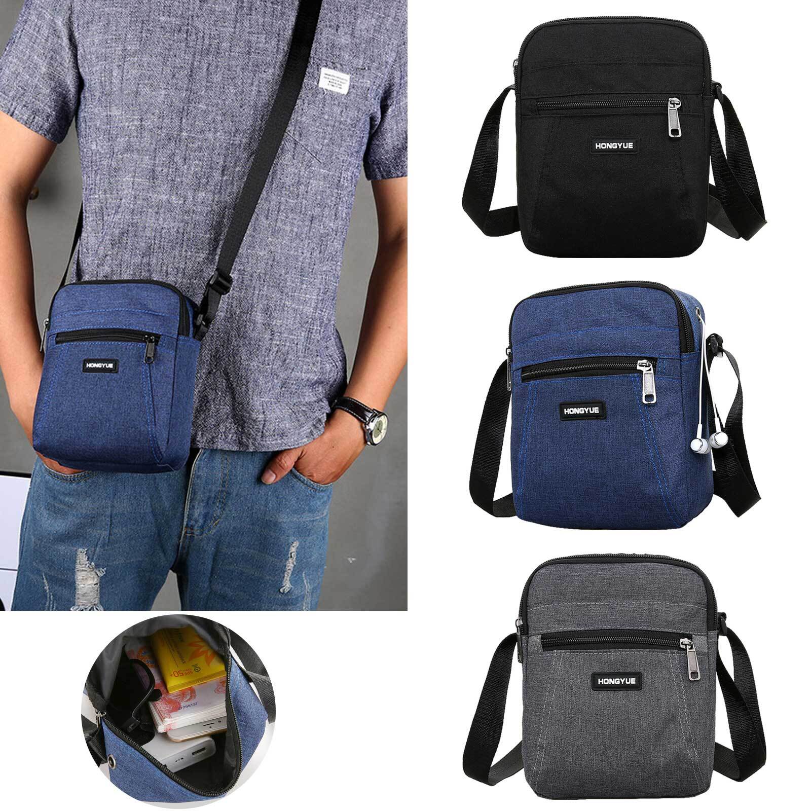 Mens Messenger Shoulder Bag Crossbody Handbag Fashion Casual Utility