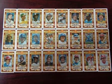 1982 Perma-Graphics Super Star Credit Card COMPLETE Set of 24-Bench-Yaz-Carew!