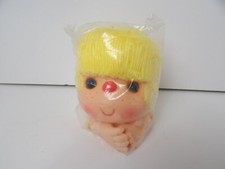 Vintage Westrim Crafts 6 Inch Mitzy Doll Head and Hands with Yellow Yarn Hair