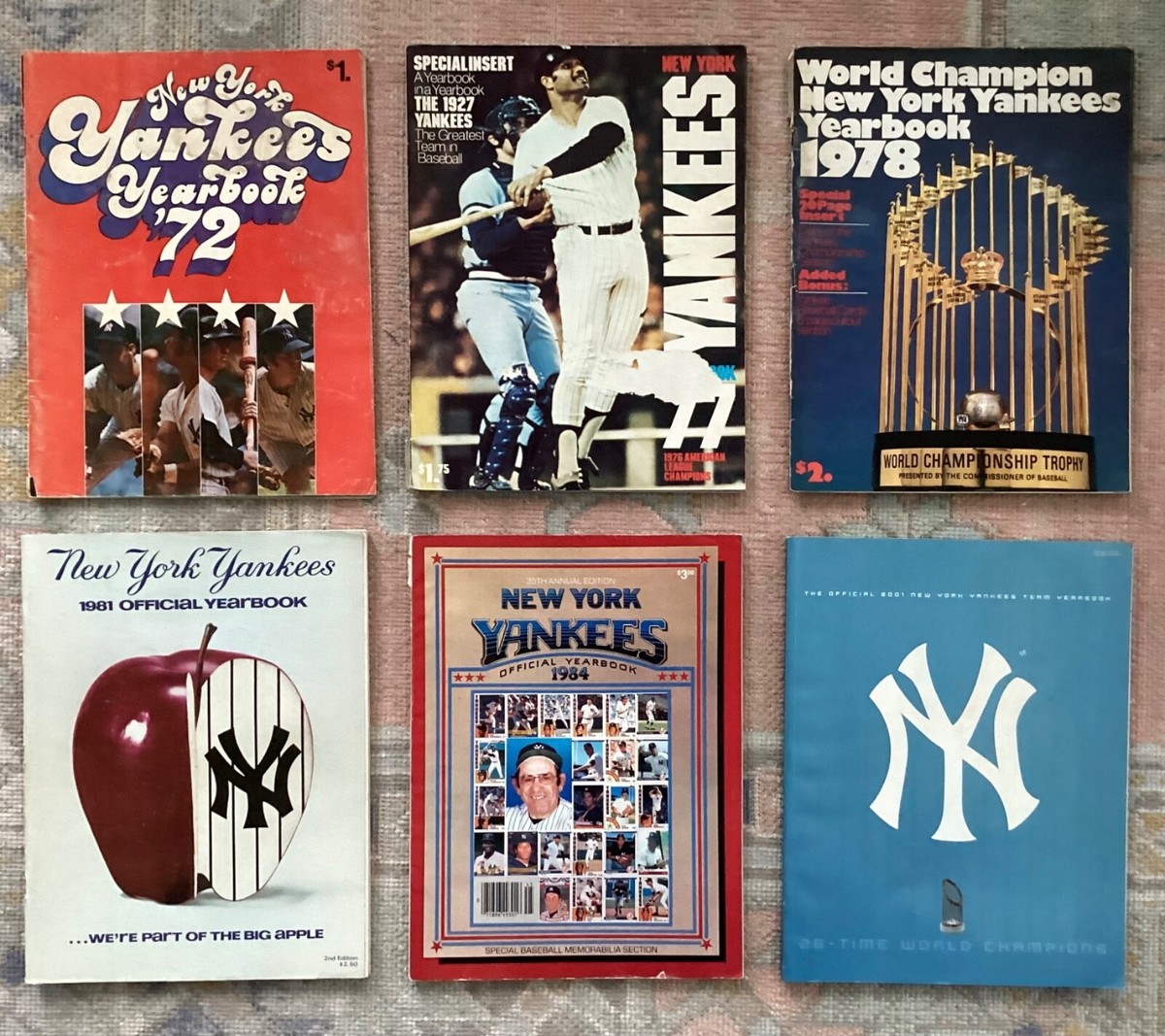 New York Yankees Yearbook Lot of 6-1972-1977-1978-1981-1984