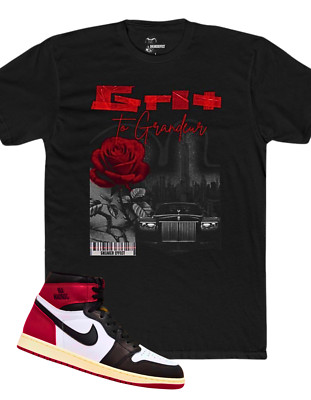 SNEAKER EFFECT TEE SHIRT to match Nike Air Jordan 1 High OG Black Toe Reimagined