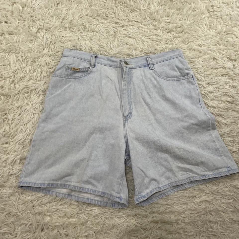 Pantalones Cortos de Jean RIDERS Vintage Años 80 Hombres 34 Años 90 Ropa de Calle Pantalones Cortos Azul Claro Denim 34x7 Foto 3 de 4