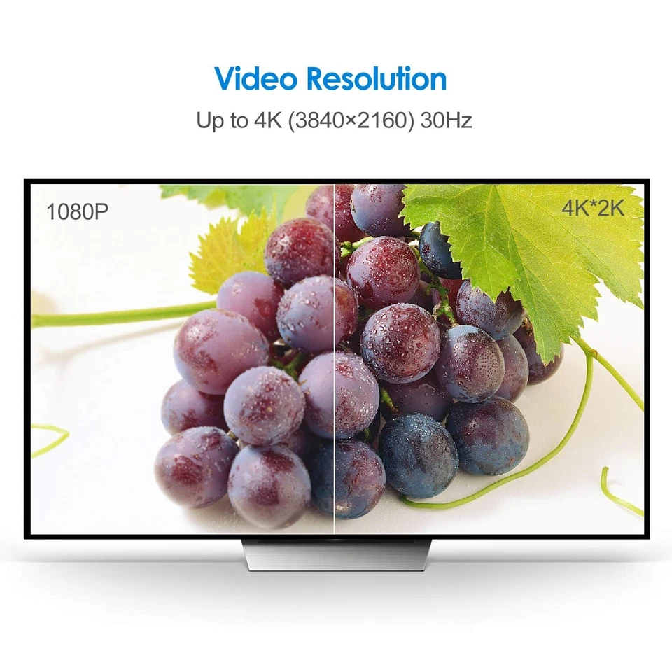 DP zu HDMI Adapter Kabel DP auf HDMI DisplayPort Stecker auf HDMI Buchse 4Kx2K - Bild 4 von 4