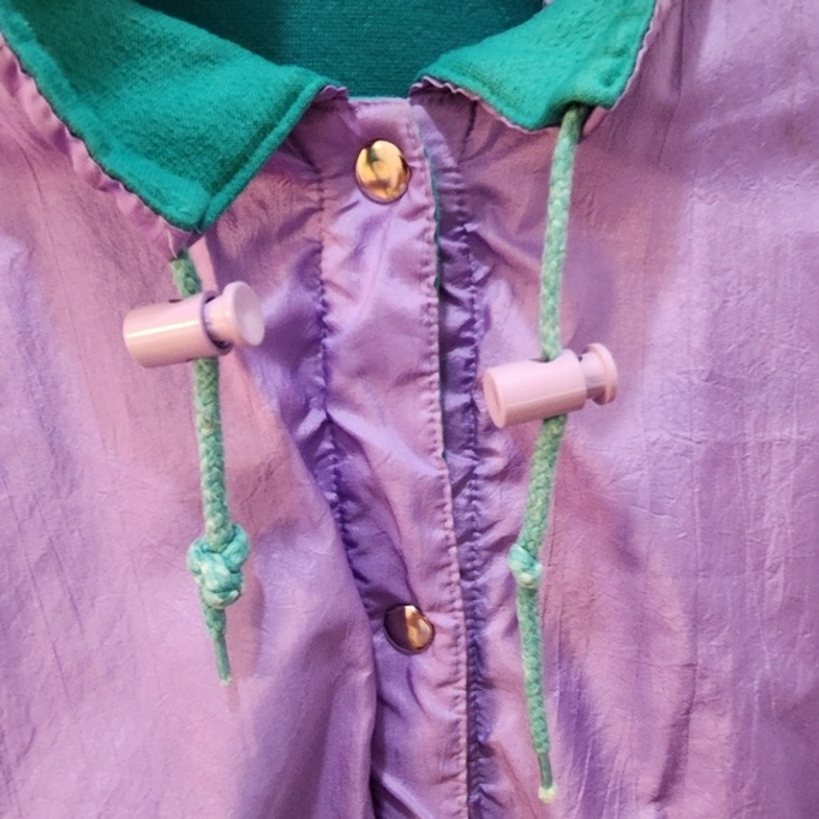 Windsor Bay 80's Reversible Jacket Green & Purple, fr… Gem