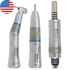 BEING Dental LED Contra Angle Straight Handpiece Air Motor 6 Holes Fiber Optic