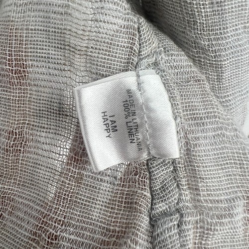 Flax Cardigan Womens S Gray Linen Lagenlook Lightweight Classic Open Front - Picture 4 of 5