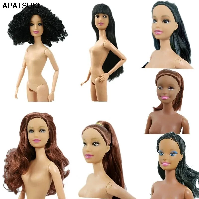 Stil mischen Puppenkopf mit Haar Mode Schminken Köpfe für 11,5" Puppen Zubehör - Bild 1 von 4