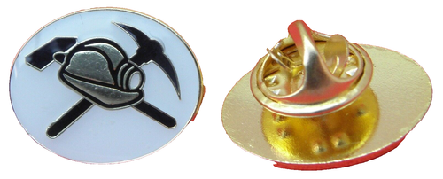 Miner Mineworker Pin Badge Coal Mine Worker Hammer Pick Hat Brooch - Photo 5 sur 6