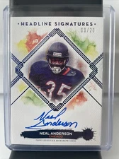 2023 Topps Motif Neal Anderson Headline Signatures HS-NA #’d 09/20