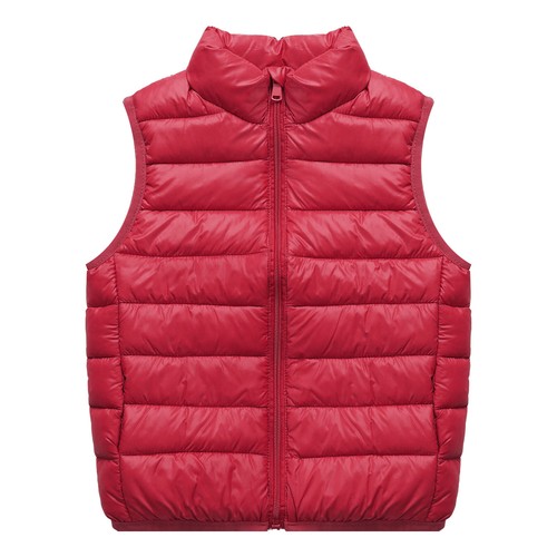 Girls Vest Street Jacket Camping Tops Zipper Down Waistcoat Fall Padded Hiking - Picture 21 of 72