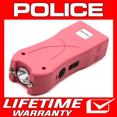 POLICE Stun Gun Mini 395 PINK 550 BV Rechargeable LED Flashlight