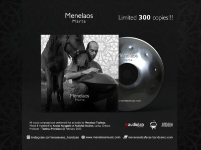 5 Brand New  Handpan Music CDs  ( Menelaos-Marta )