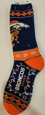 NFL Denver Broncos Ugly Sweater Socks, New (SWEATER STRIPE)