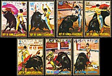 Equatorial Guinea #Mi579-Mi585 MNH Bullfighting Bull Fight