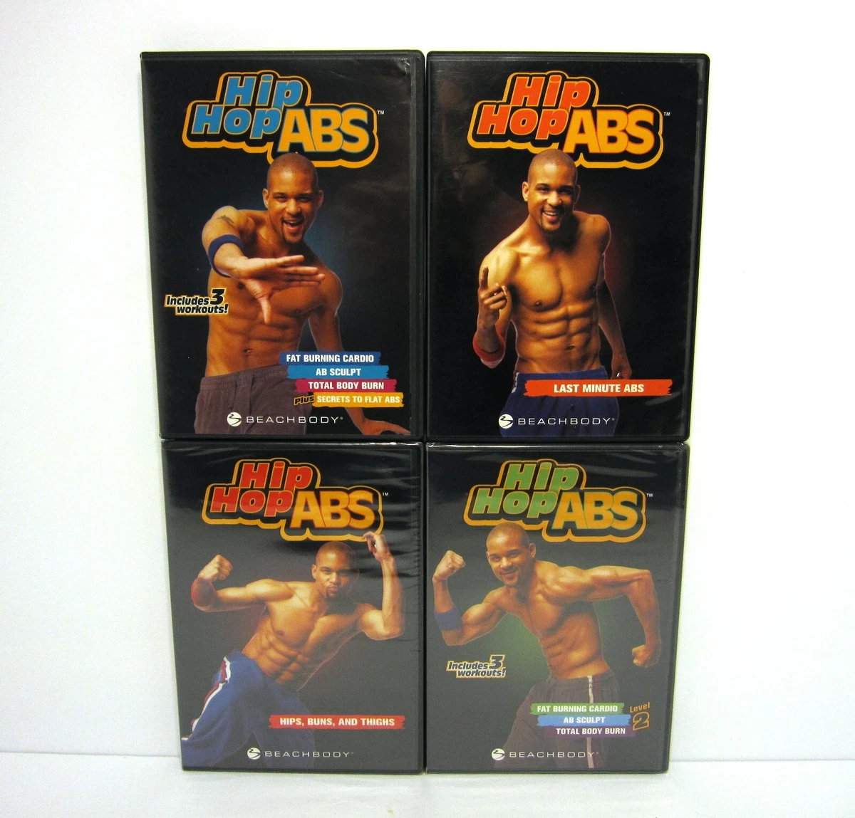 HIP HOP ABS BEACHBODY WORK OUT Level 1 & 2 with Shaun T Exercise DVDs 6  Disc Set