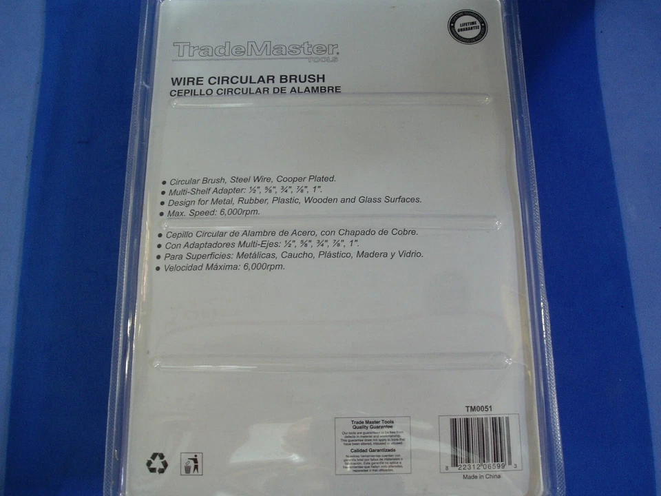 RUEDA DE CEPILLO DE ALAMBRE RECUBIERTA DE LATÓN DE 6" PARA AMOLADORA DE BANCO 1/2 5/8 3/4 7/8 1 Y 1 1/4 Foto 2 de 2